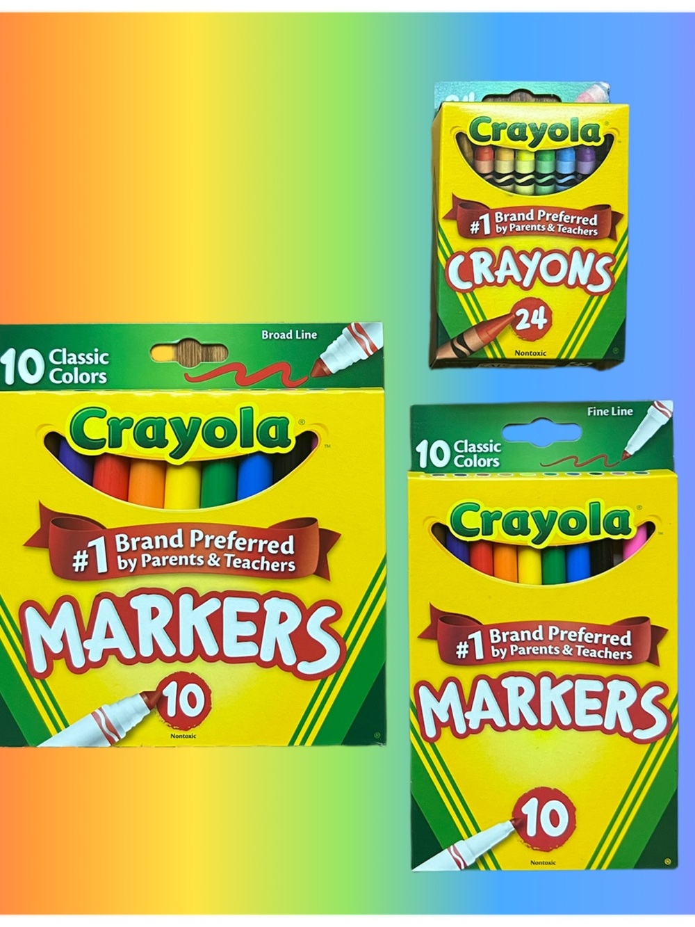 Crayola Classic Colors Bundle  Markers/Crayon Bundle